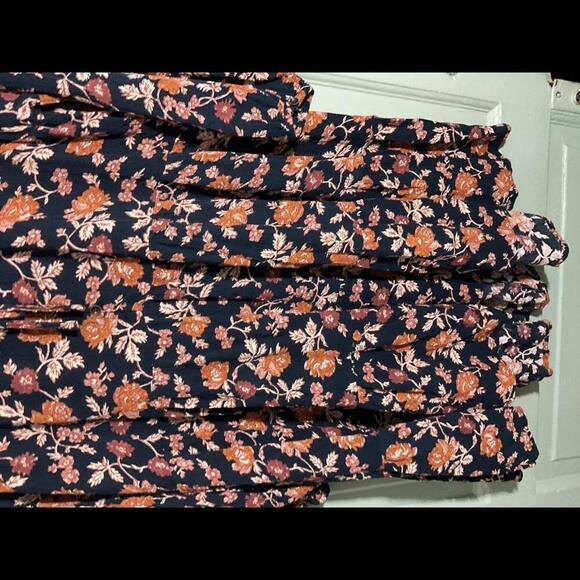 West of Melrose Boho Flowy Blouse  Tiered with buttons Large - Picture 3 of 11